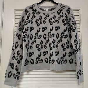 Planet Gold - (NWOT) Animal Print Long-Sleeve Pullover Sweater